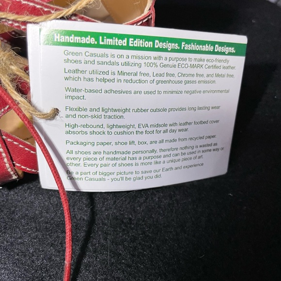 Those scrappy sandals are a “maroogundy”(maroon and burgundy) Very Cute! - Picture 8 of 8